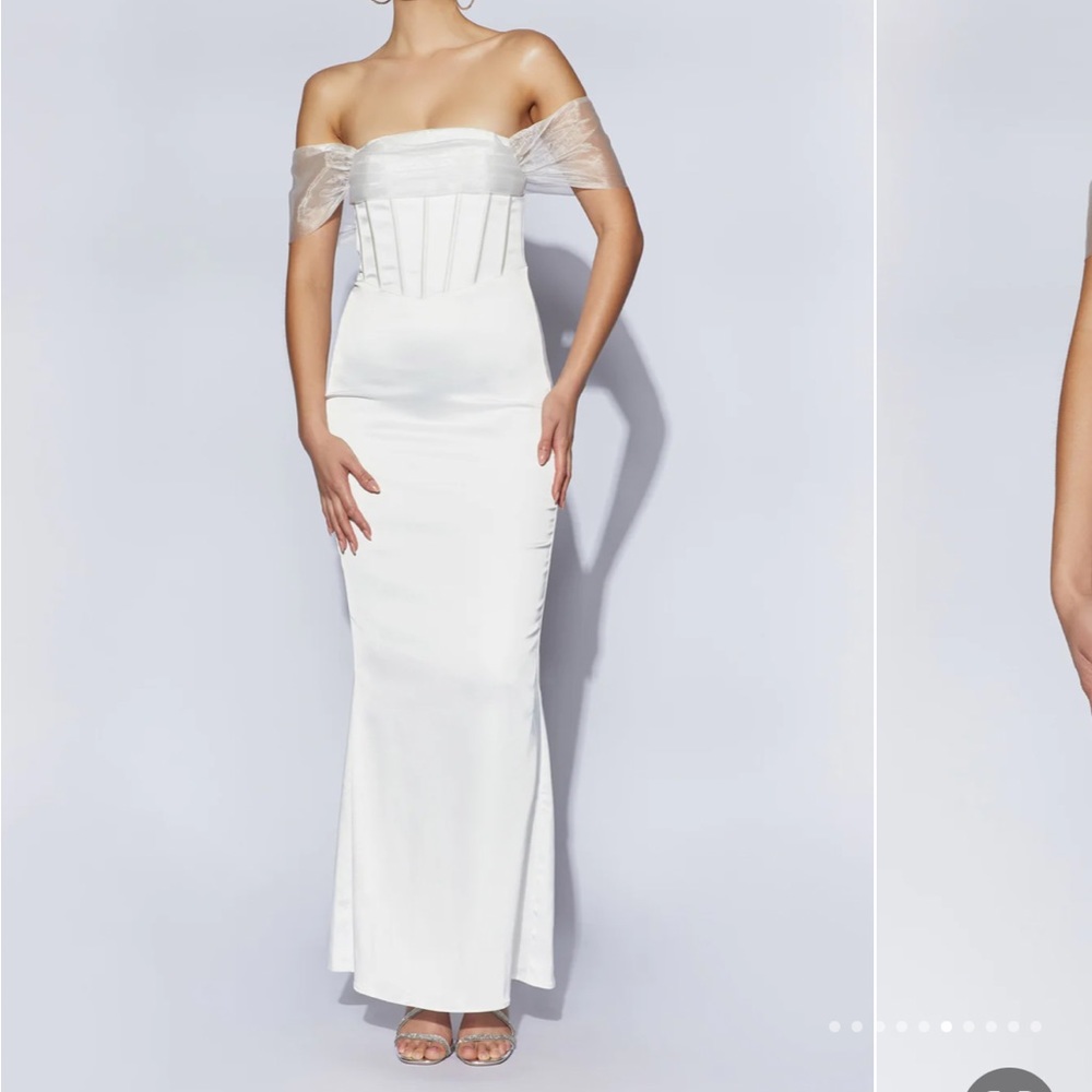 Never worn white everly organza Meshki dress